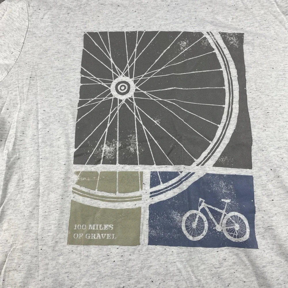 Banana‎ Republic T Shirt Men Bicycle Diagram Graphic Mens XXL Tall Gray